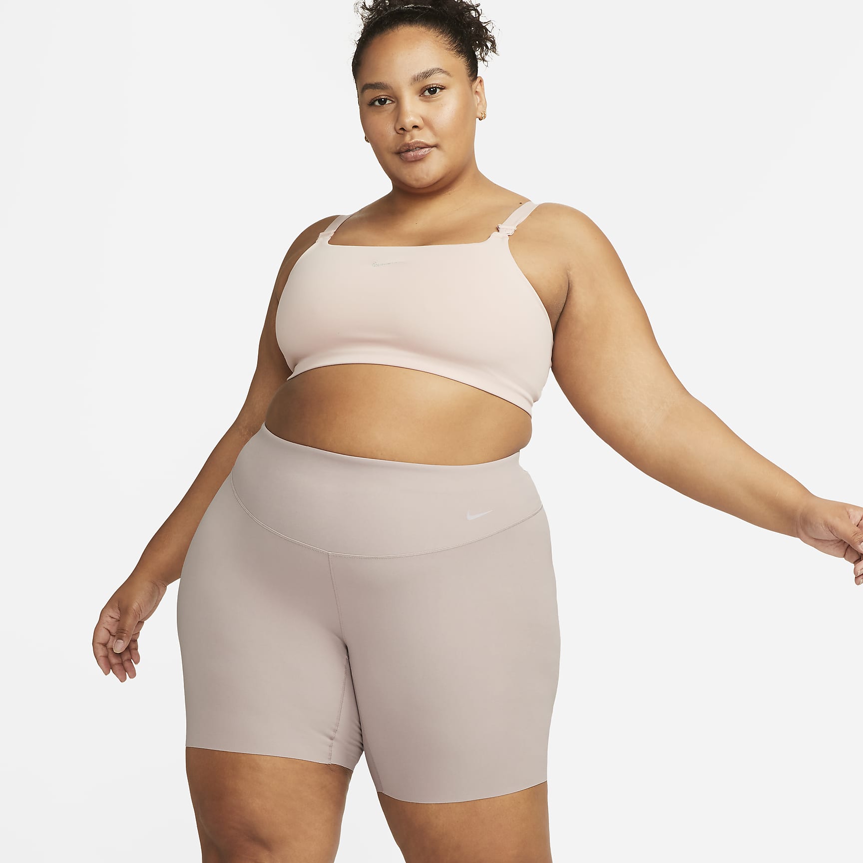 Zenvy - Women's Gentle-Support High-Waisted 8" Biker Shorts (Plus Size)