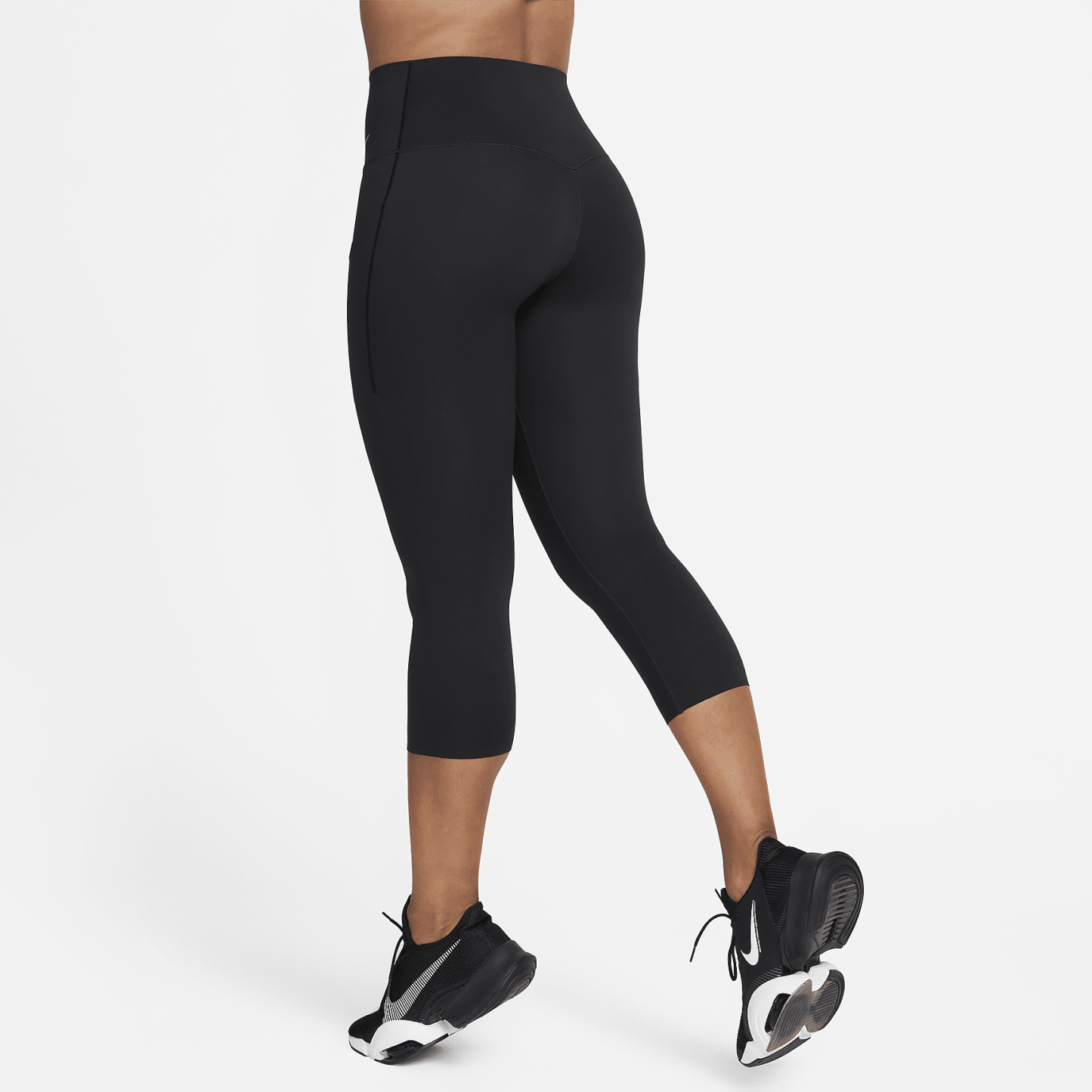 Universa - Women's Medium-Support High-Waisted Cropped Leggings with Pockets