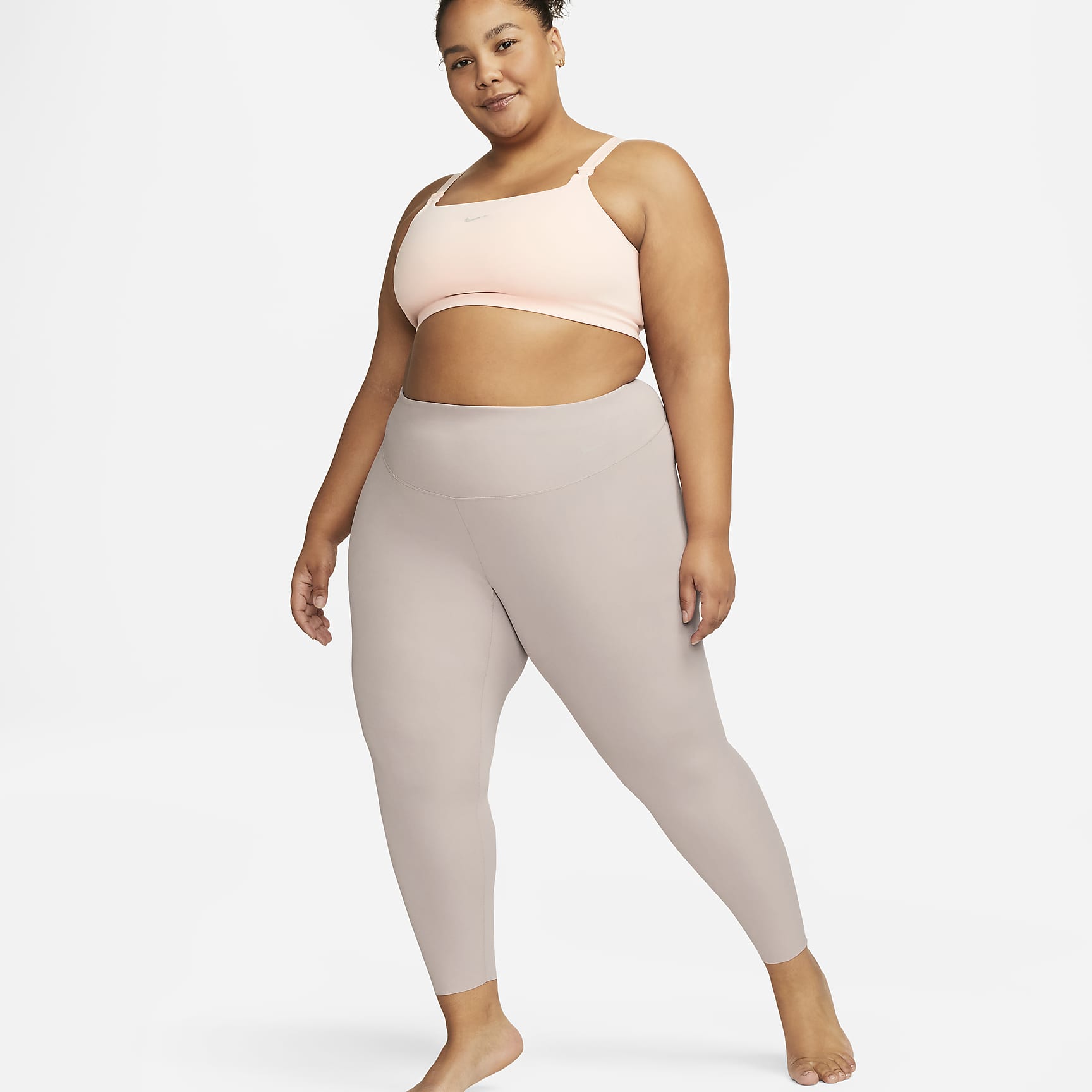 Zenvy - Women's Gentle-Support High-Waisted 7/8 Leggings (Plus Size)