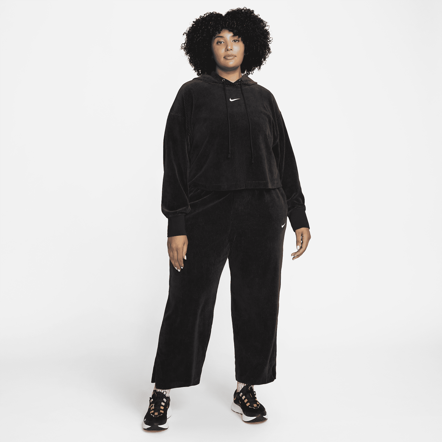 Sportswear - Women's Velour Wide-Leg Pants (Plus Size)