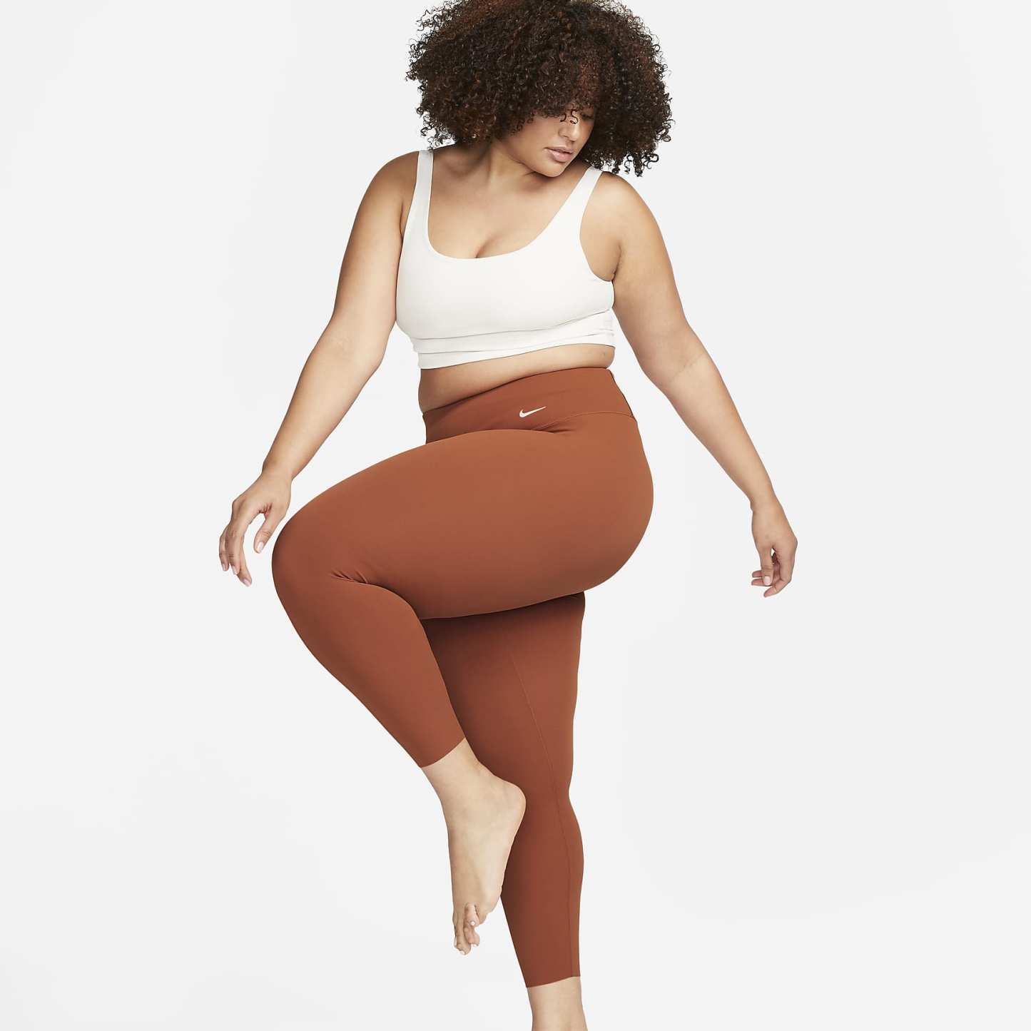 Zenvy - Women's Gentle-Support High-Waisted 7/8 Leggings (Plus Size)