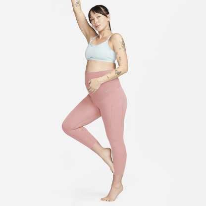 Zenvy (M) - Women's Gentle-Support High-Waisted 7/8 Leggings with Pockets (Maternity)