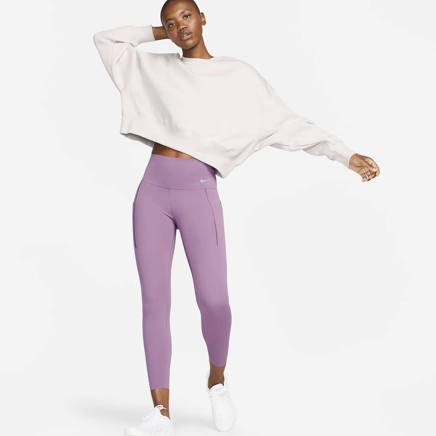 Universa - Women's Medium-Support High-Waisted 7/8 Leggings with Pockets