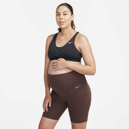 (M) - Women's Gentle-Support High-Waisted 8" Biker Shorts with Pockets (Maternity)