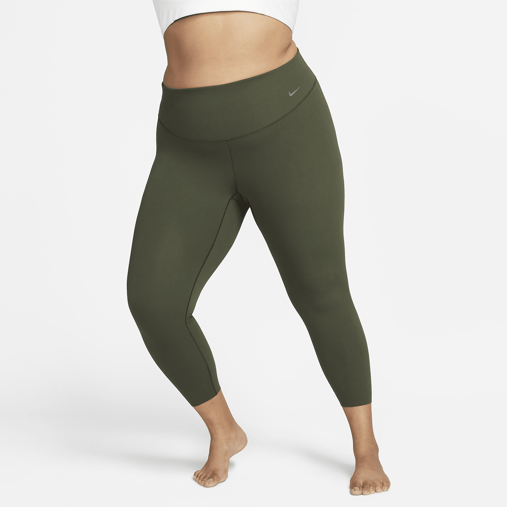 Zenvy - Women's Gentle-Support High-Waisted 7/8 Leggings (Plus Size)