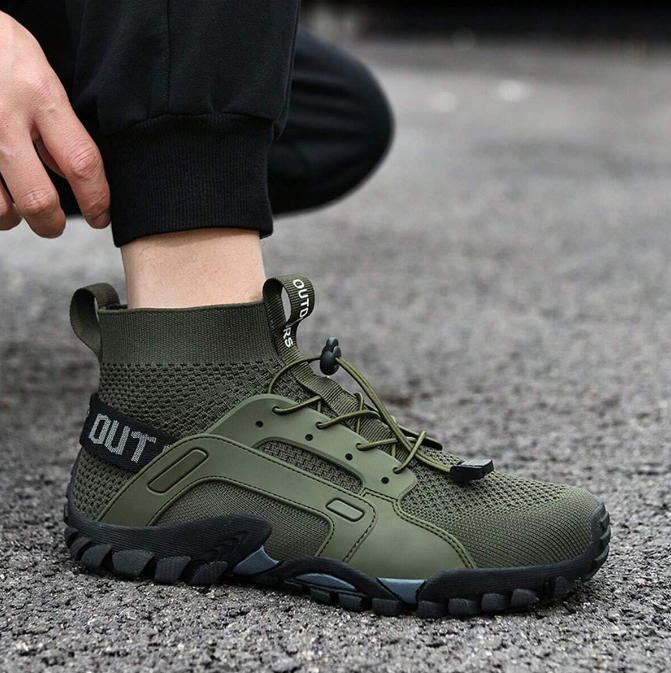 Men Casual Fashionable Trendy Sports Outdoor Hiking Shoes, Elevator Shoes, Wear-Resistant Loafers