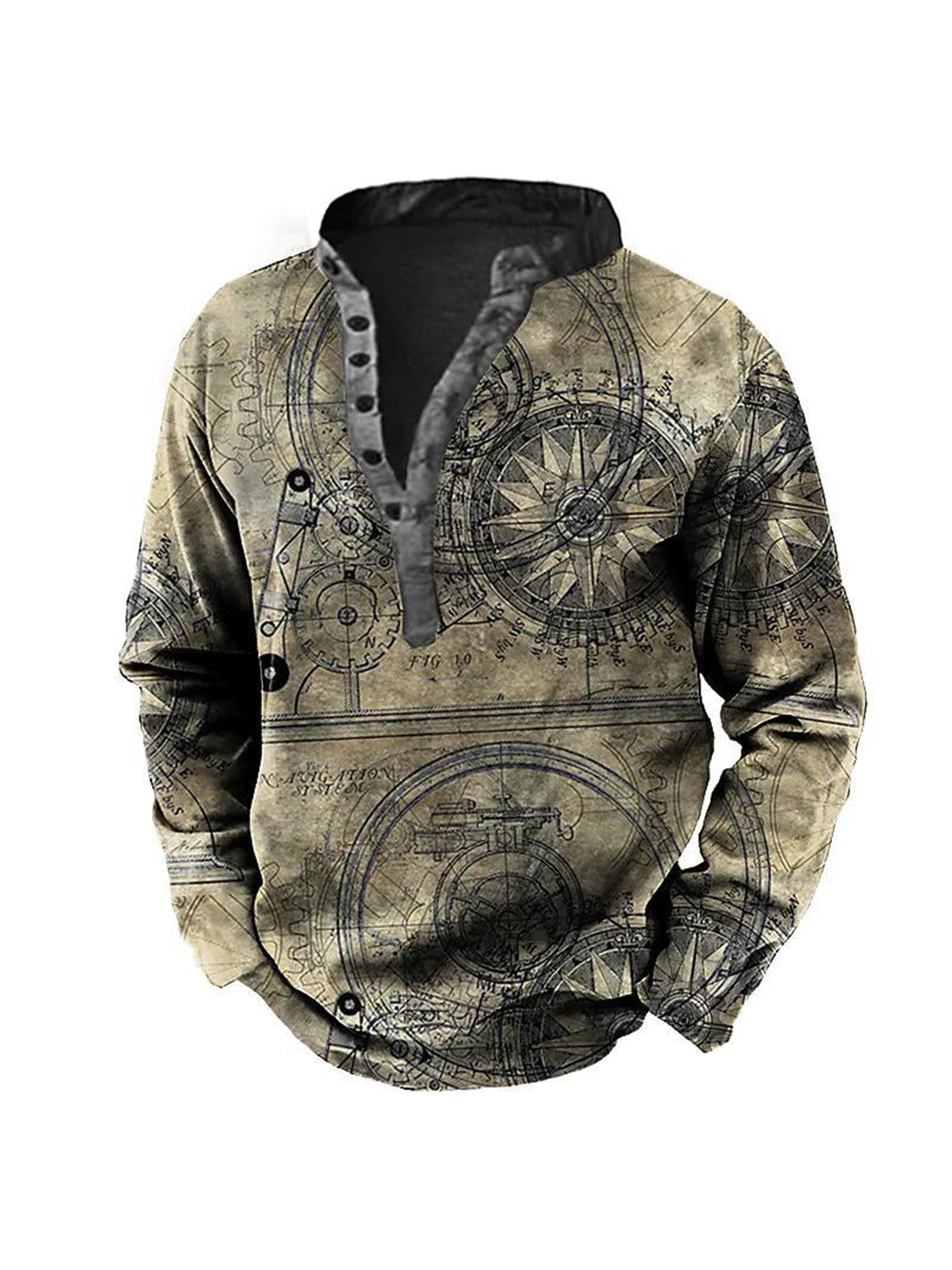 Men's Western Style Printed Sweatshirt