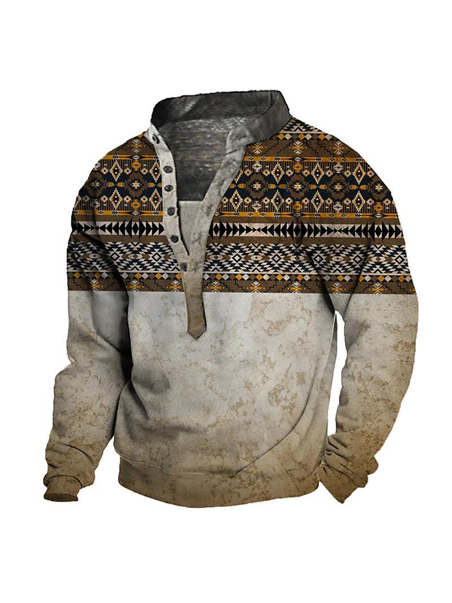 Men's Western Style Printed Sweatshirt