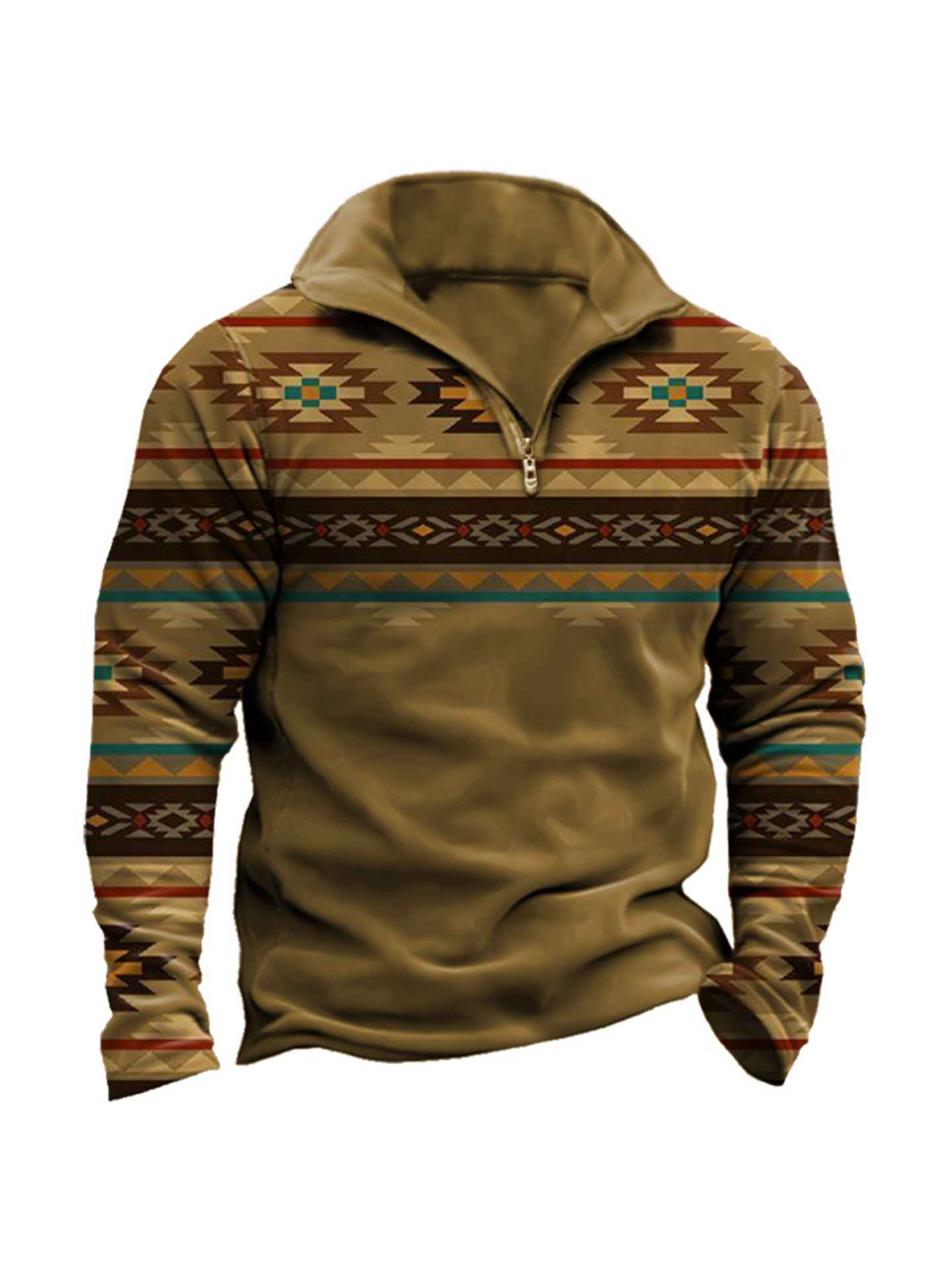 Men's 3D Digital Printed Half-zip Sweatshirt