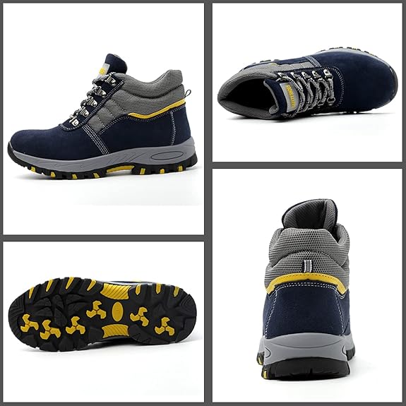 Men's Arch Support & Breathable and Light & Non-Slip Leather Boots - Proven Plantar Fasciitis, Foot and Heel Pain Relief