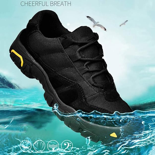 Men Military Boots Army Outdoor Breathable Combat Tactical Patrol Boots Waterproof Hiking Trekking Shoes Safety Work Footwear