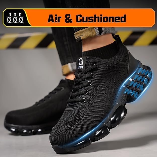 Men's Arch Support & Breathable and Light & Non-Slip Shoes - Proven Plantar Fasciitis, Foot and Heel Pain Relief