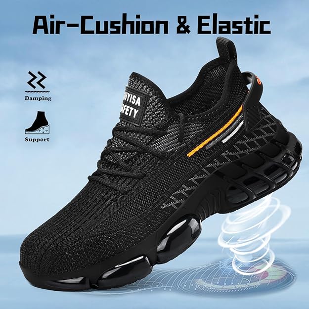 Men's Arch Support & Breathable and Light & Non-Slip Shoes - Proven Plantar Fasciitis, Foot and Heel Pain Relief