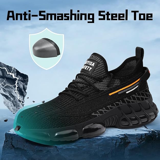 Men's Arch Support & Breathable and Light & Non-Slip Shoes - Proven Plantar Fasciitis, Foot and Heel Pain Relief