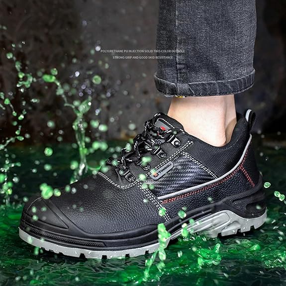 Men's Arch Support & Breathable and Light & Non-Slip Leather Boots - Proven Plantar Fasciitis, Foot and Heel Pain Relief