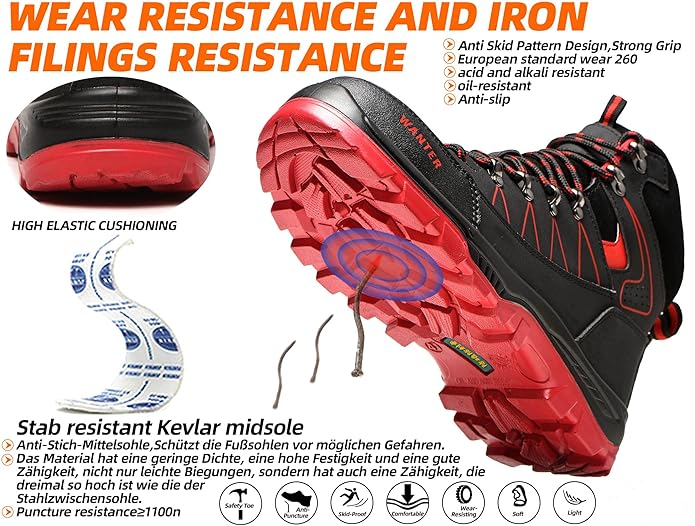 Men's Arch Support & Breathable and Light & Non-Slip Shoes - Proven Plantar Fasciitis, Foot and Heel Pain Relief