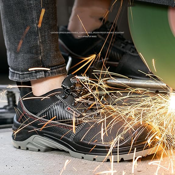 Men's Arch Support & Breathable and Light & Non-Slip Leather Boots - Proven Plantar Fasciitis, Foot and Heel Pain Relief