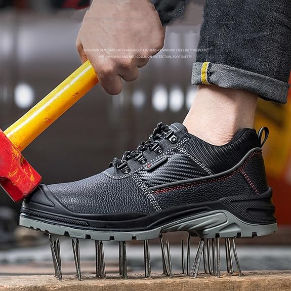 Men's Arch Support & Breathable and Light & Non-Slip Leather Boots - Proven Plantar Fasciitis, Foot and Heel Pain Relief