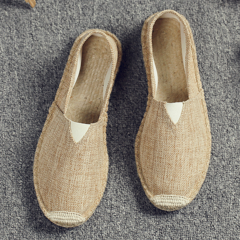 Vacation Espadrilles For Men, Canvas Slip-on Loafers with arch support