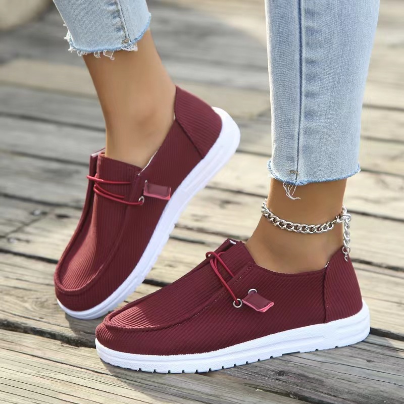 Women Casual Shoes Outdoor Flat Slip-On Skateboarding Shoes Canvas Shoes
