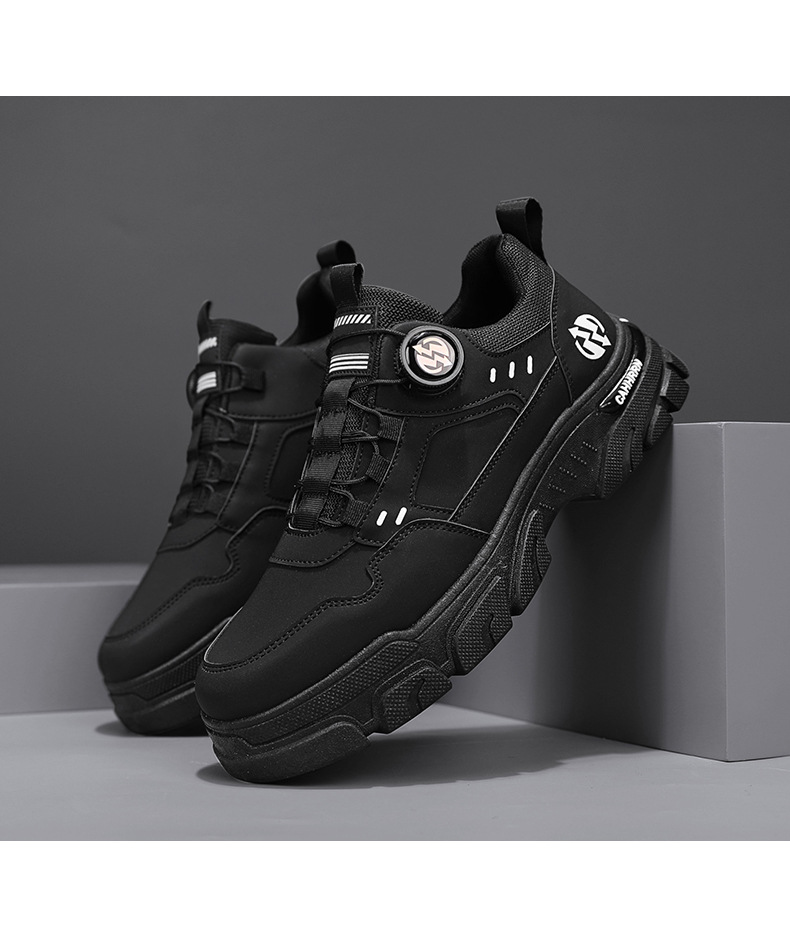 Orthopedic specialist recommended 2024 arch support leather rotary button sneakers