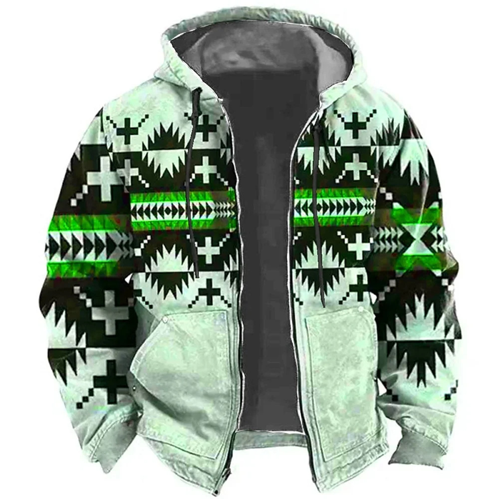 Men's Printed Hoodie Long Sleeve Hooded Sports Sweatshirt