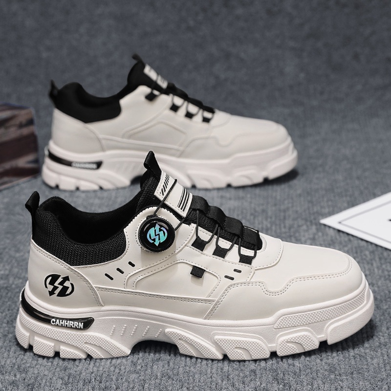 Orthopedic specialist recommended 2024 arch support leather rotary button sneakers
