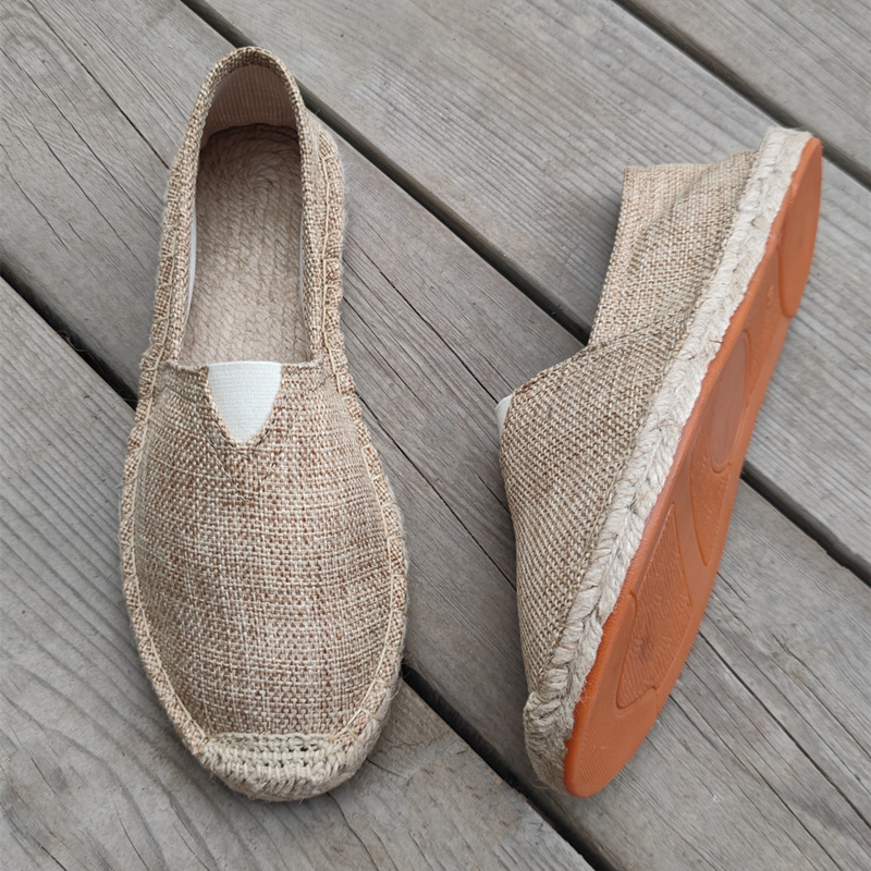 Vacation Espadrilles For Men, Canvas Slip-on Loafers with arch support
