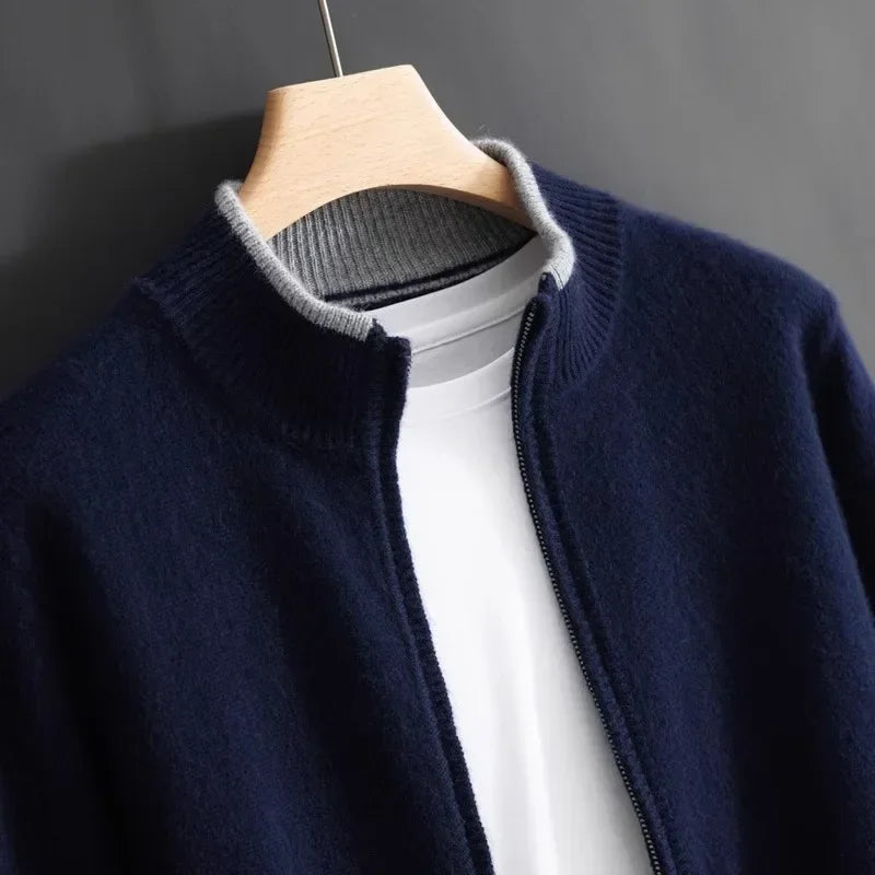 Men's Cashmere Zip Jacket