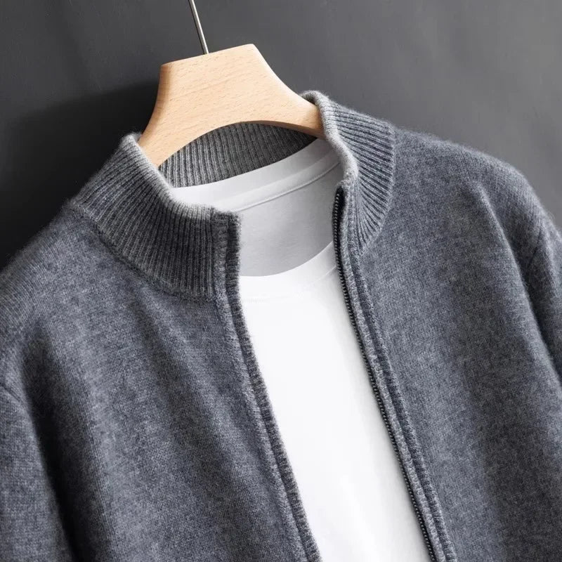 Men's Cashmere Zip Jacket