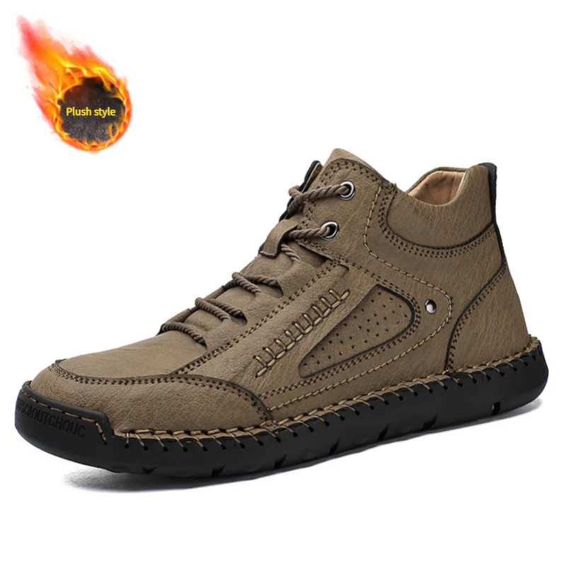 ??Last day deals 70% OFF??Men's Outdoor Leather Hand-Stitched Non-Slip Waterproof Arch Support Boots