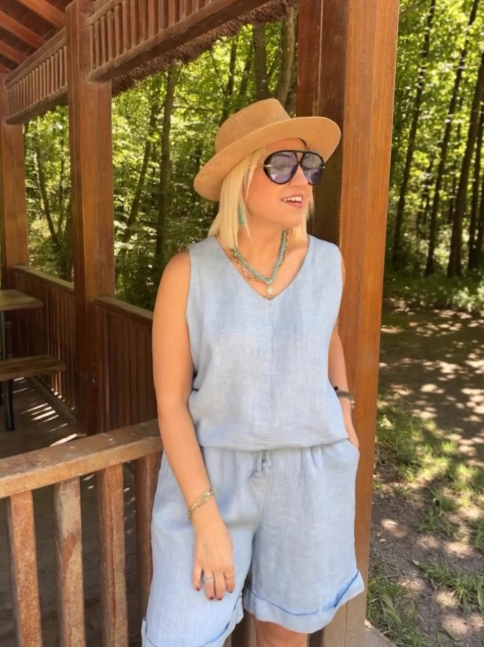  ??Women's Summer 2 Piece Outfits Striped Skirt Sets Crew Neck Top Midi Dress-🔥???????????????? ?????????? ????% ??????