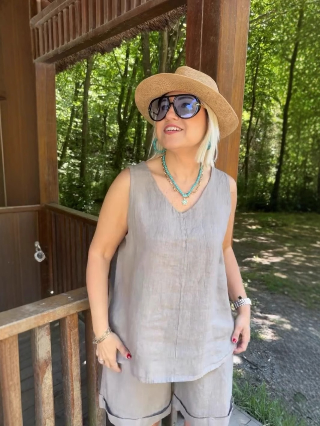  ??Women's Summer 2 Piece Outfits Striped Skirt Sets Crew Neck Top Midi Dress-🔥???????????????? ?????????? ????% ??????