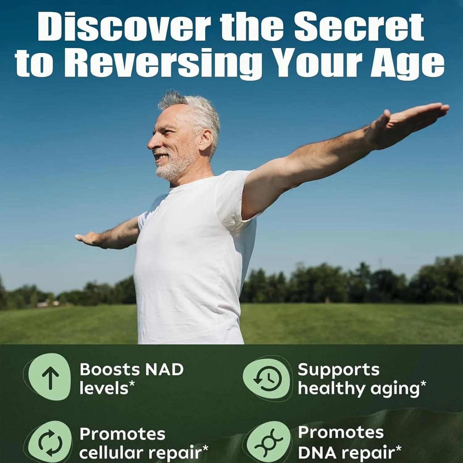 2-Pack Reus Research NAD  Resveratrol 900| Supports Cellular Health, Healthy Skin Aging*| 80 Capsules Dietary Supplement