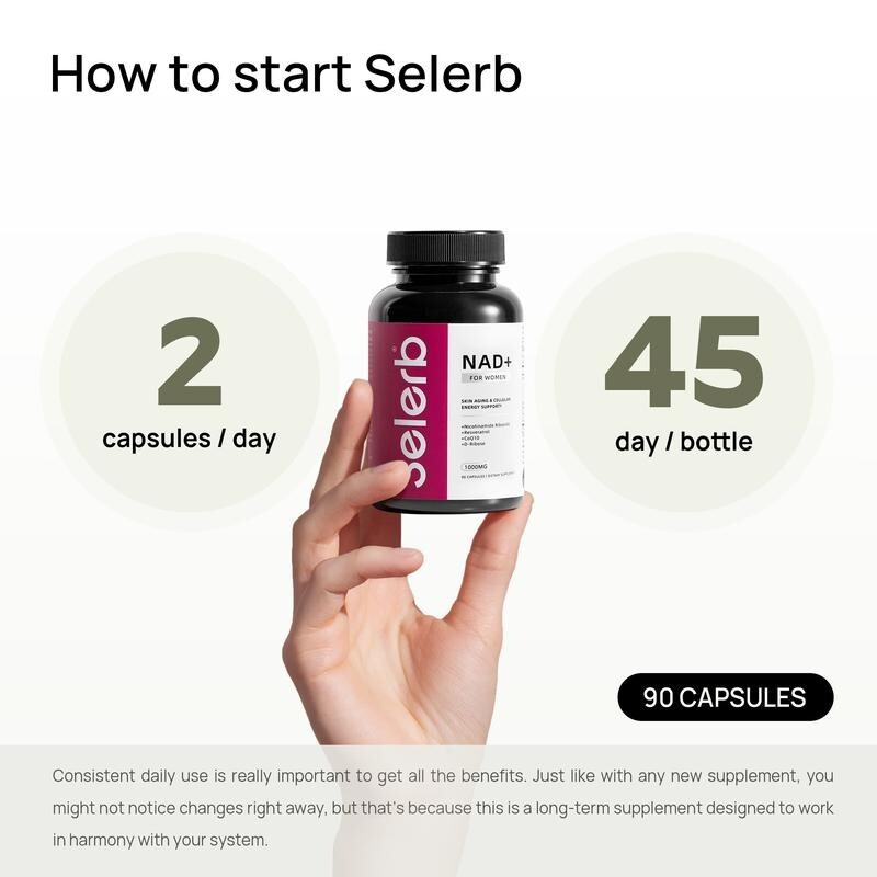 Selerb NAD+ For Women – 8-in-1 Liposomal Formula for Skin & Cellular Health