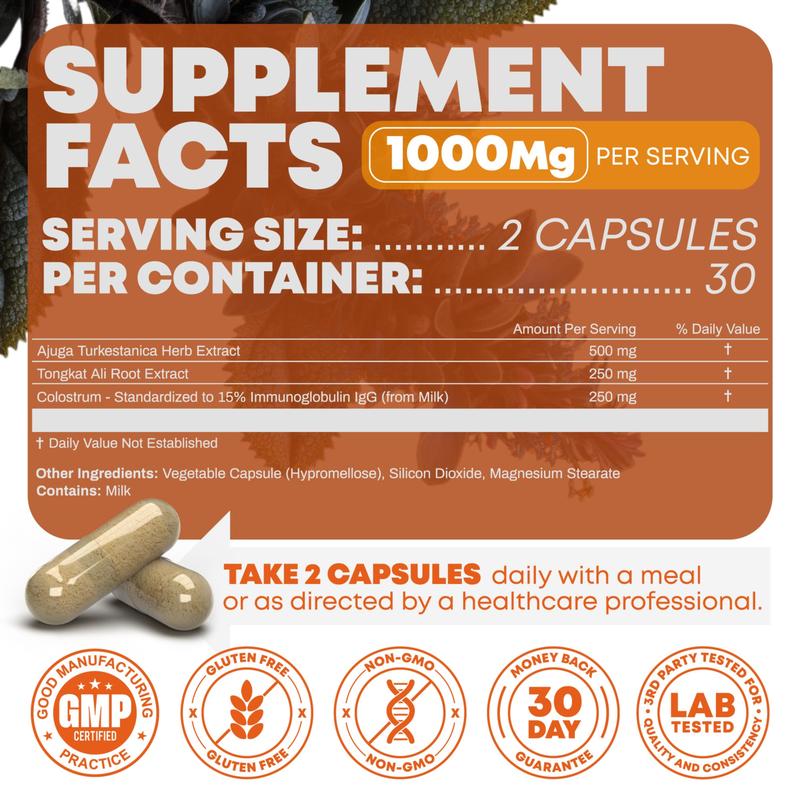 Turkesterone & Tongkat Ali Supplement 1000mg Per Serving