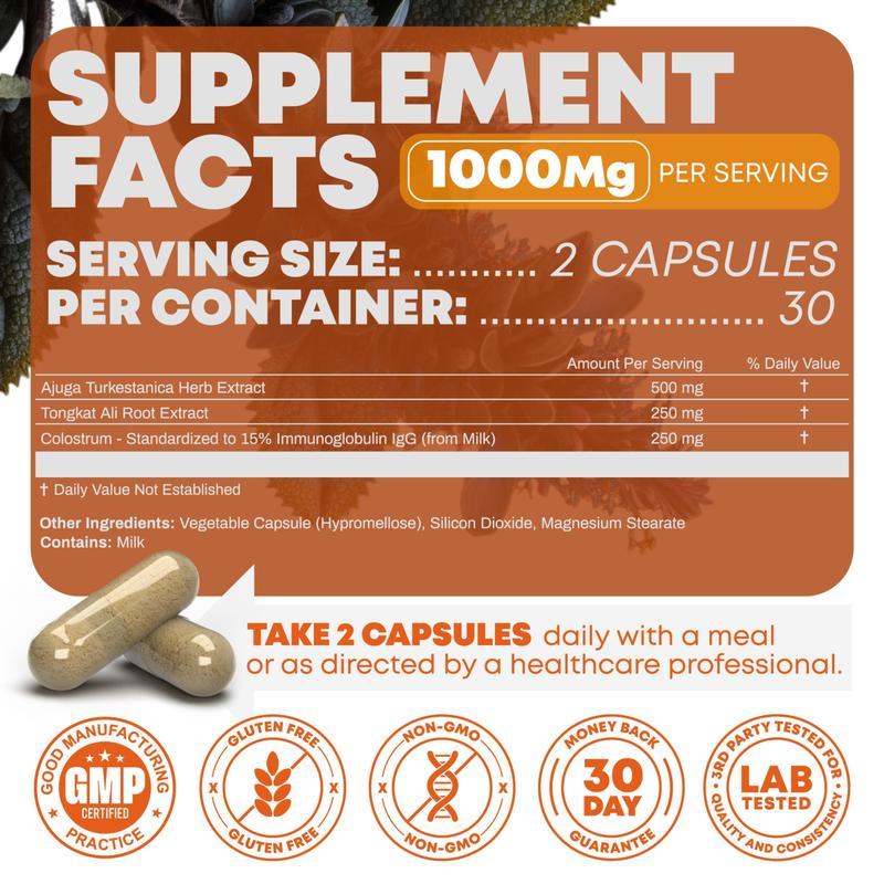 Turkesterone & Tongkat Ali Supplement 1000mg Per Serving