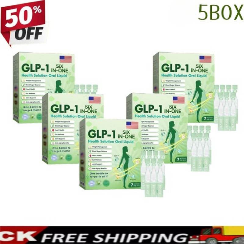 Transform Your Wellness!GLP - 1 Six - in - One Oral Liquid - All - in - One Health Solution.5 Boxes (5*7PCS)