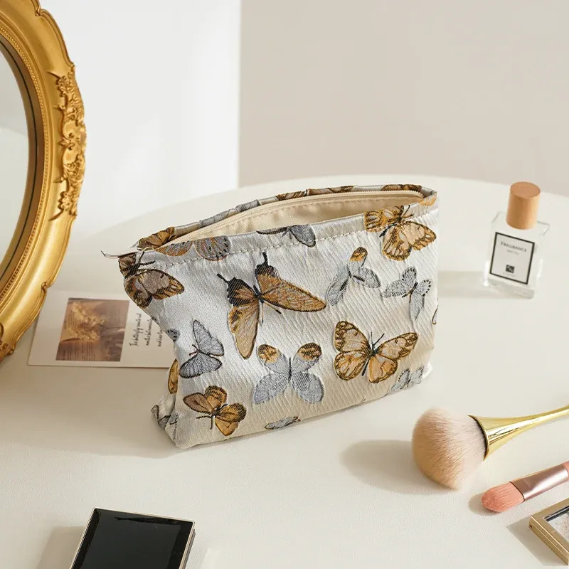 Colorful Butterfly Makeup Bag - Large Capacity Travel Toiletry