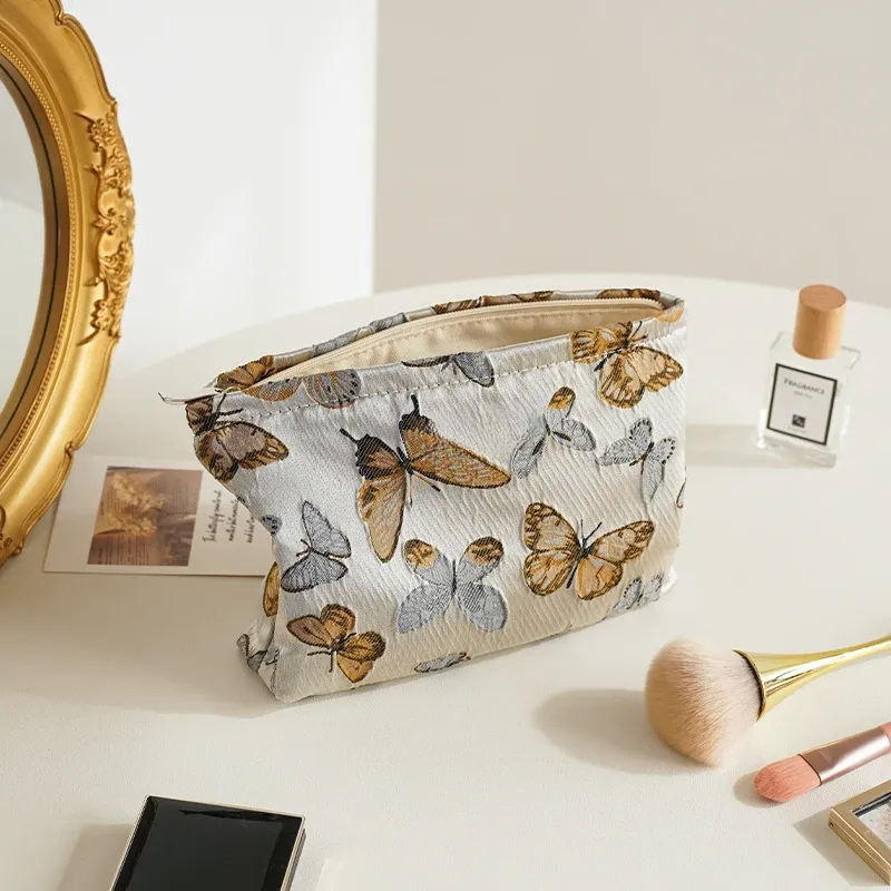 Colorful Butterfly Makeup Bag - Large Capacity Travel Toiletry