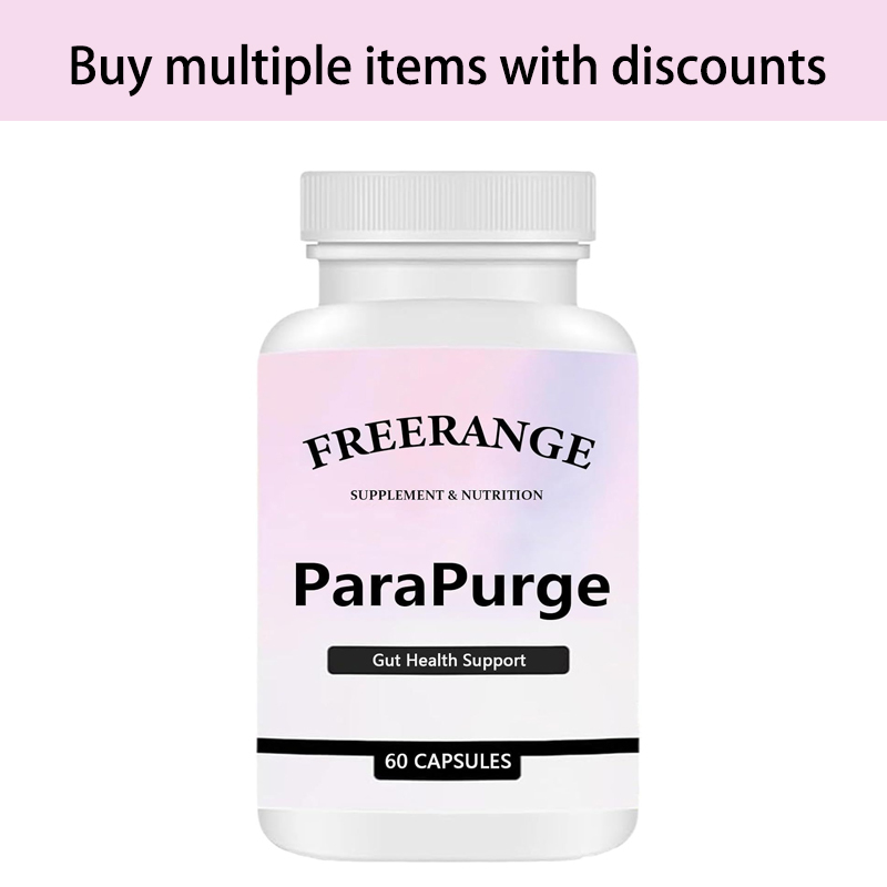 FREERANGE ParaPurge - Gut Health Supplement for Digestive Support & Cleanse, Natural Herbal Detox Formula, 60 Capsules
