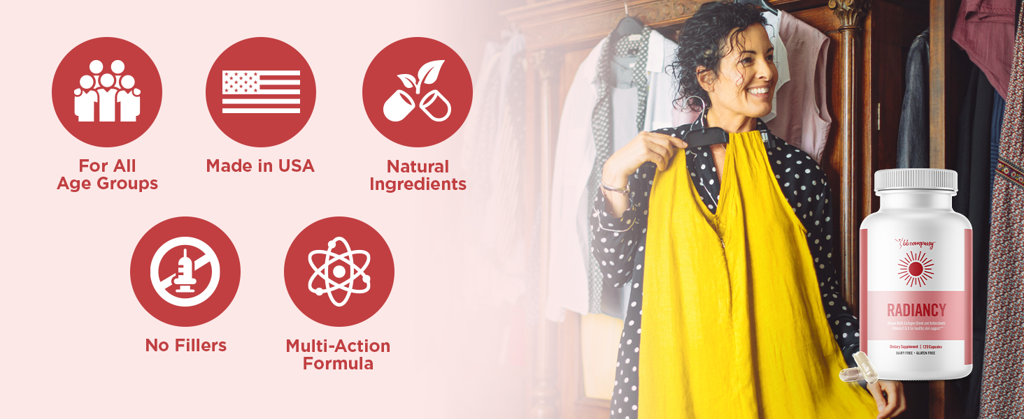 BB Company Radiancy Vaginal Probiotics and Collagen made in USA and for all age groups