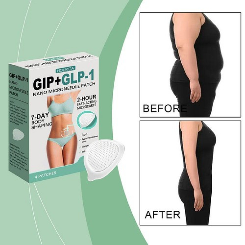 3X Nano Micro-needle Patch| GIP-GLP-1 Satiety Support Patch (4pcs)| Unisex Invisible Transdermal Patch for Daily Use