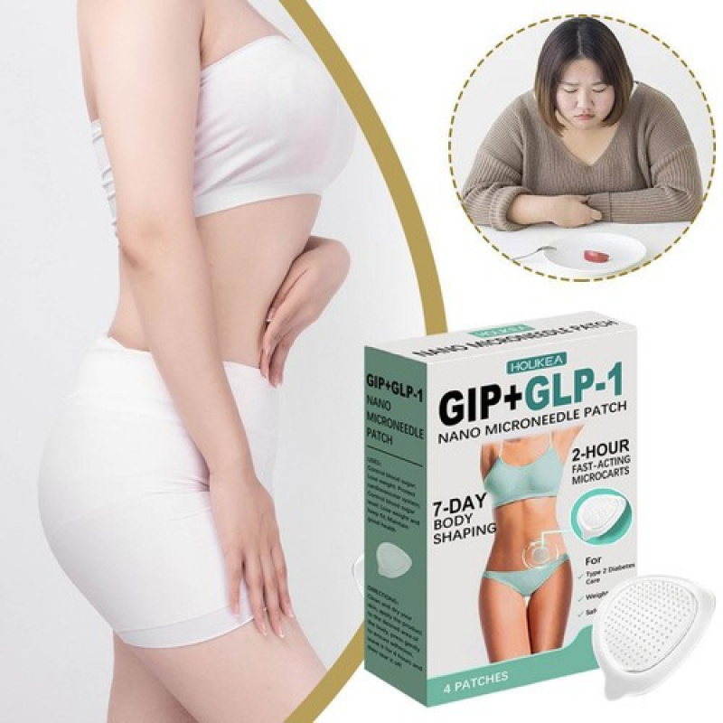 3X Nano Micro-needle Patch| GIP-GLP-1 Satiety Support Patch (4pcs)| Unisex Invisible Transdermal Patch for Daily Use