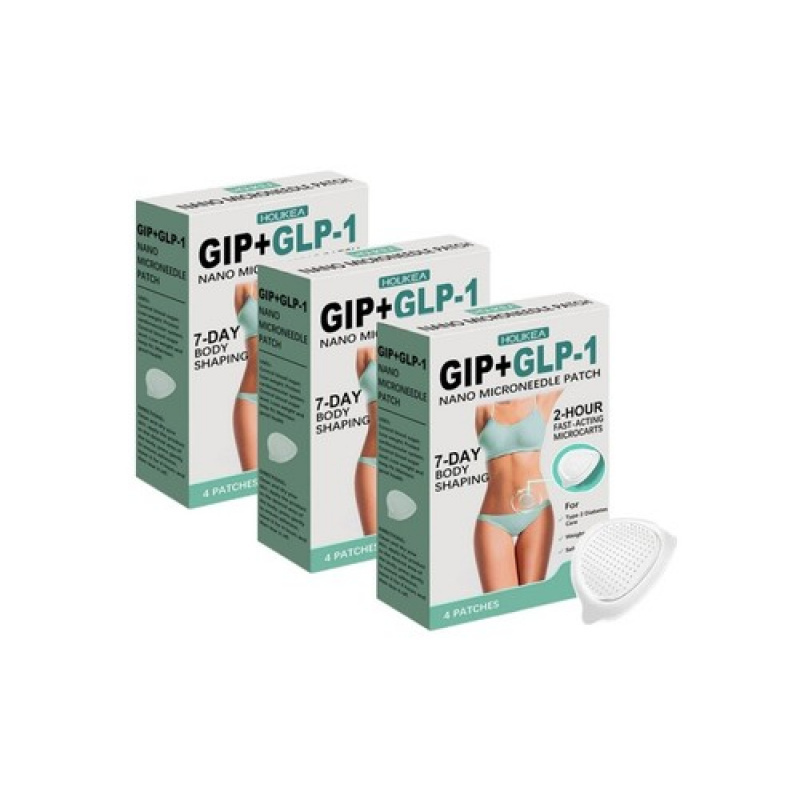 3X Nano Micro-needle Patch| GIP-GLP-1 Satiety Support Patch (4pcs)| Unisex Invisible Transdermal Patch for Daily Use