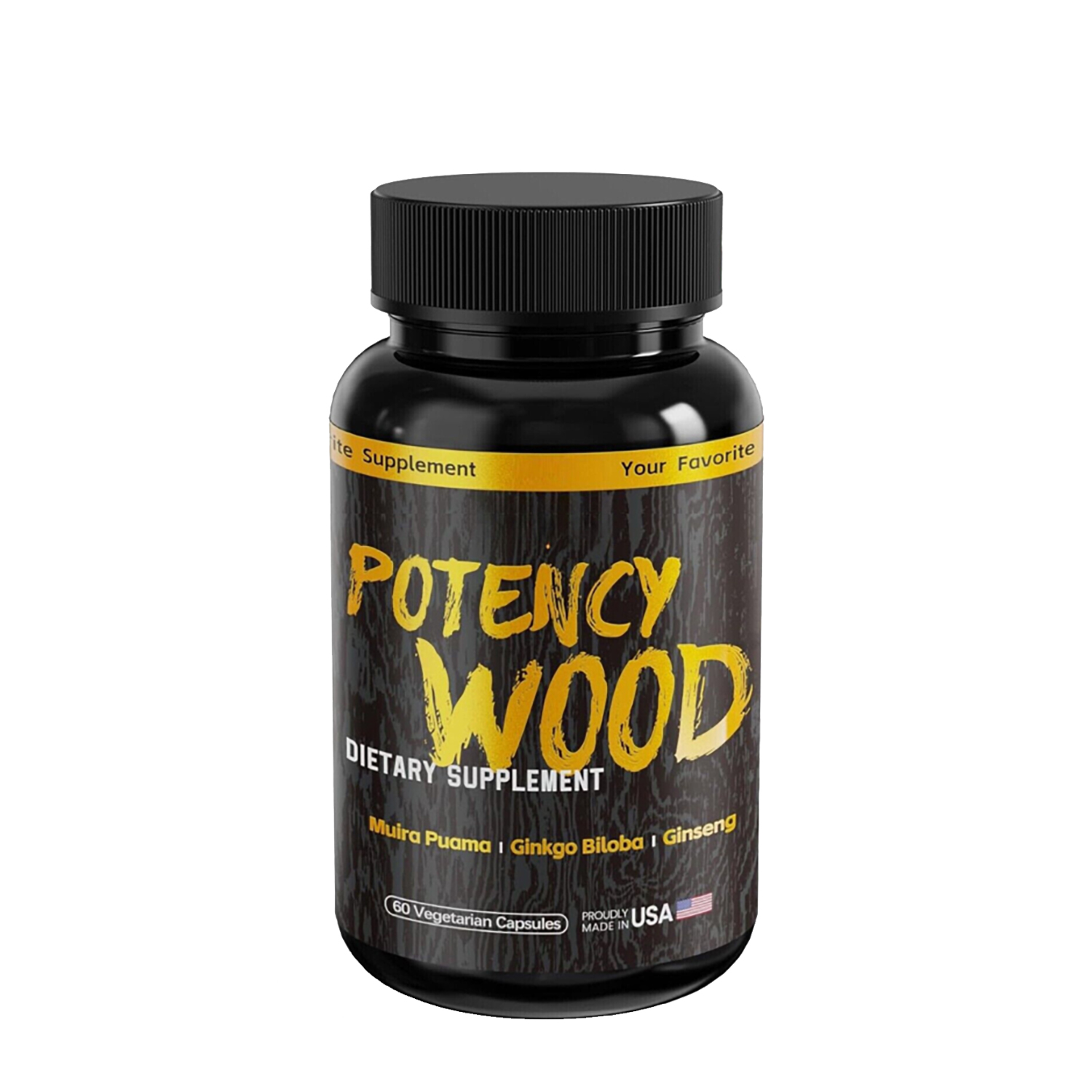 【1pack】Potency Wood Ginseng Ashwagandha GingkoTribulus,Herbal Supplements 60 Capsules,Adaptogen Energy Stamina lmmune AntioxidantsGut Health