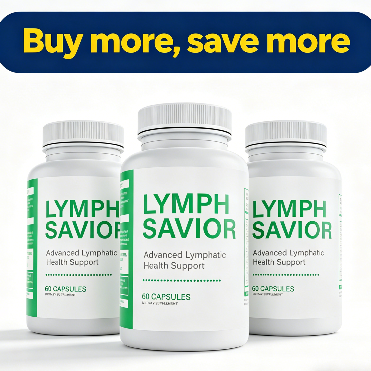 3 Pakc Lymph Savior: Advanced Lymphatic Support & Detox Supplement for Healthy Lymph Flow| Natural Cleanse with Dandelion & Burdock| 60 Veggie Capsules, Made in USA