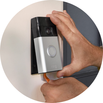 3) Ring Battery Video Doorbell is being removed using a removal tool.