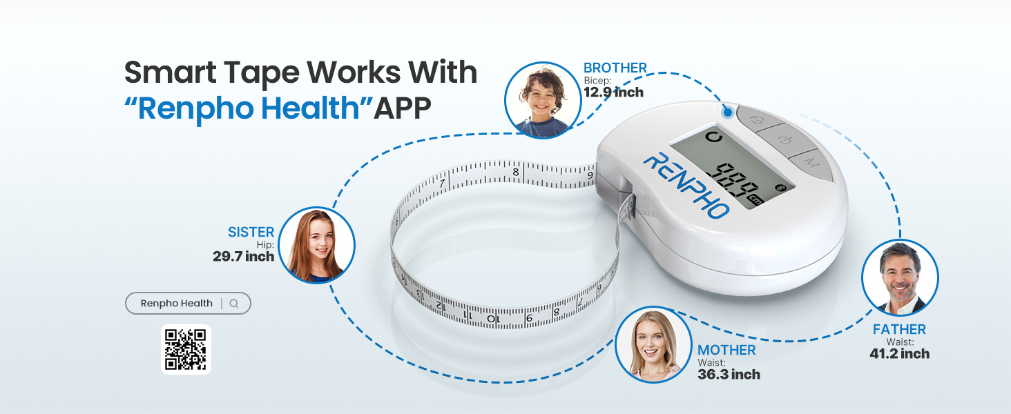 Body Tape Measure with Smart App Bluetooth Measuring Tapes for Body Measuring