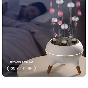 Dynamic Censer Humidifier & Jellyfish Essential Oil Diffuse - 7 Color-Changing Lights ,Remote Control ,4H/8H Timer Setting, Auto Shut-Off 250mL